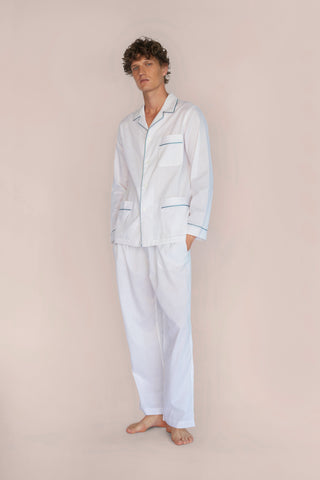 Ultra-Light Cotton Pajama Set - Striped - Beige