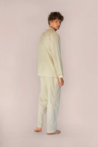 Ultra-Light Cotton Pajama Set - Striped - Limoncello Yellow