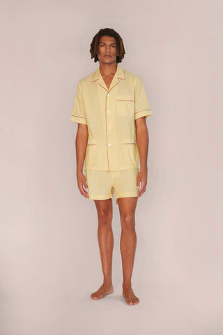 Ultra-Light Cotton Short Pajama Set - Honey Yellow