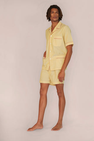 Ultra-Light Cotton Short Pajama Set - Honey Yellow