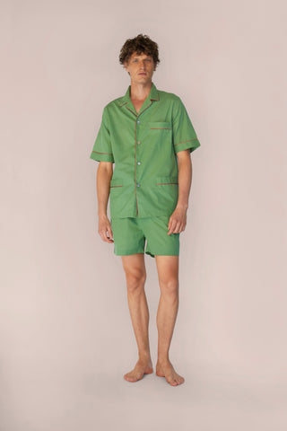 Ultra-Light Cotton Short Pajama Set - Kelly Green