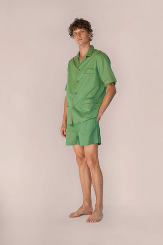 Ultra-Light Cotton Short Pajama Set - Kelly Green