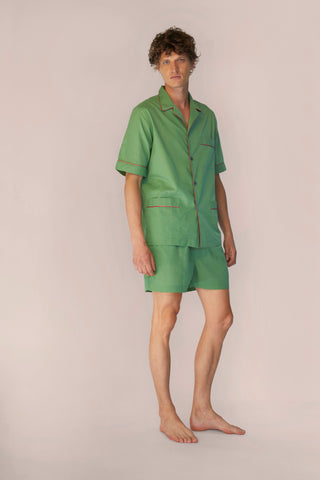 Ultra-Light Cotton Short Pajama Set - Kelly Green