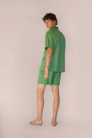 Ultra-Light Cotton Short Pajama Set - Kelly Green