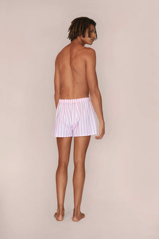 Ultra-Light Cotton Boxers - Striped - Rose