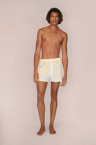 Ultra-Light Cotton Boxers - Striped - Limoncello Yellow