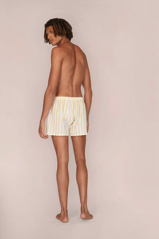 Ultra-Light Cotton Boxers - Striped - Limoncello Yellow
