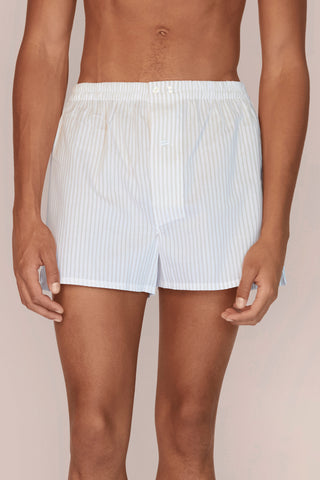 Ultra-Light Cotton Boxers - Striped - Beige