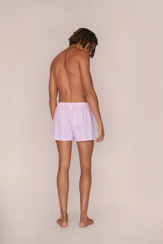 Ultra-Light Cotton Boxers - Striped - Rose