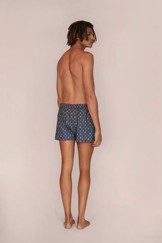 Ultra-Light Cotton Boxers - Dog Print - Charcoal Gray
