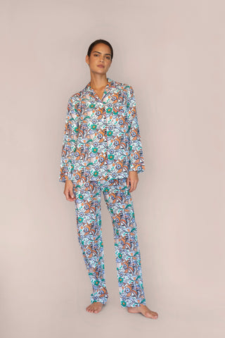Ultra-Light Cotton Pajama Set - Floral Print