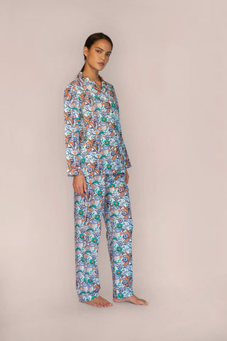 Ultra-Light Cotton Pajama Set - Floral Print