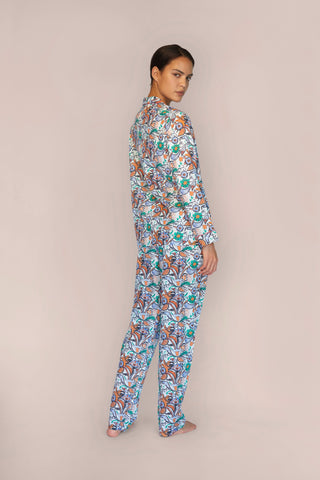Ultra-Light Cotton Pajama Set - Floral Print