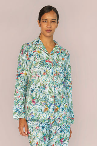 Ultra-Light Cotton Pajama Set - Tropical Print