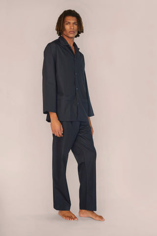 Cotton Pajama Set - Jet Black