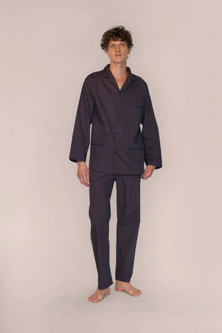 Cotton Pajama Set - Chocolate Brown
