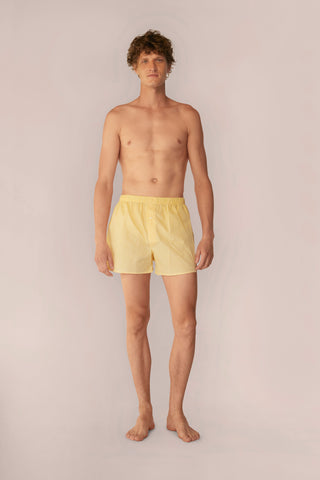 Cotton Boxers - Gingham - Limoncello Yellow