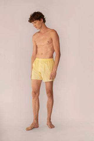 Cotton Boxers - Gingham - Limoncello Yellow