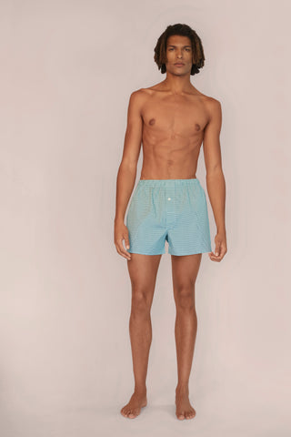 Cotton Boxers - Gingham - Kelly Green