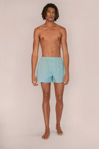 Cotton Boxers - Gingham - Kelly Green