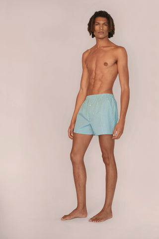 Cotton Boxers - Gingham - Kelly Green