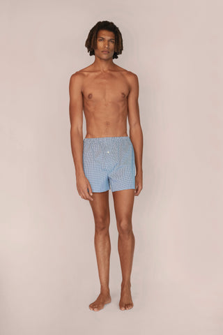 Cotton Boxers - Gingham - Forest Green