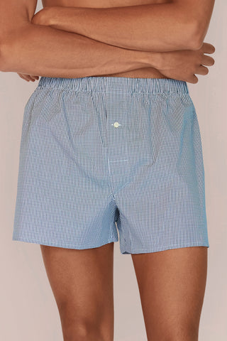 Cotton Boxers - Gingham - Forest Green