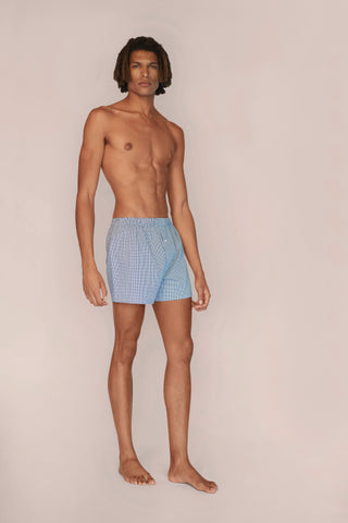 Cotton Boxers - Gingham - Forest Green