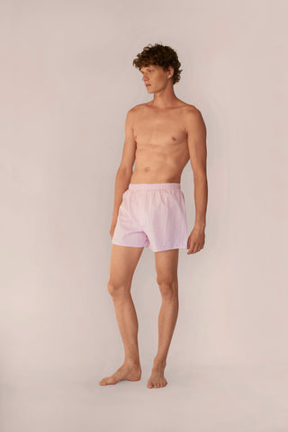 Cotton Boxers - Gingham - Rose