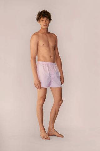 Cotton Boxers - Gingham - Rose