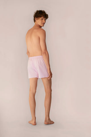 Cotton Boxers - Gingham - Rose