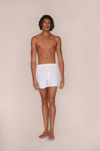 Cotton Boxers - Striped - Rose