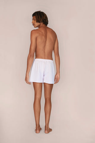 Cotton Boxers - Striped - Rose