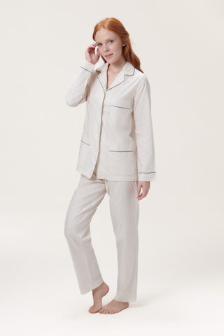 Soft Cotton Pajama Set - Striped - Rose