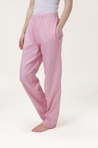 Premium Cotton Flannel Lounge Pants - Rose