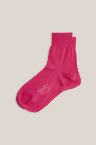 Light Stretch Cotton Quarter Socks - Flamingo