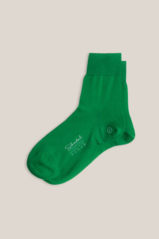Light Stretch Cotton Quarter Socks - Kelly green