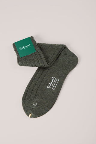 Thick Merino Wool Ribbed Socks - Mid-Calf