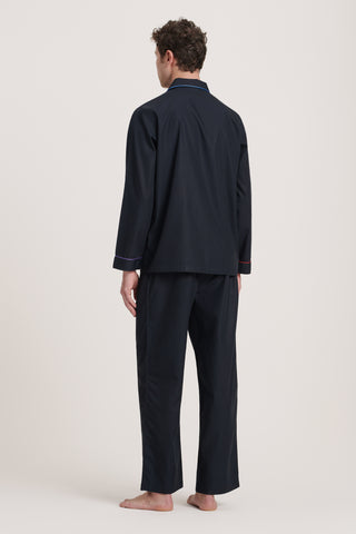 Rainbow Cotton Pajama Set - Jet Black