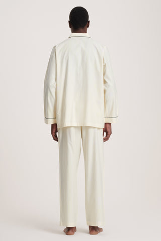 Soft Cotton Pajama Set - Striped - Limoncello