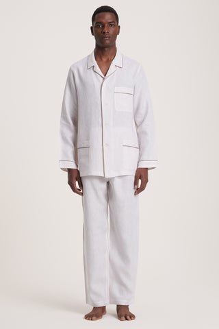 Pure Linen Pajama Set - Ivory