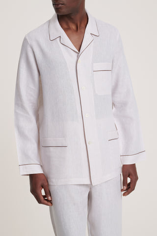 Pure Linen Pajama Set - Ivory