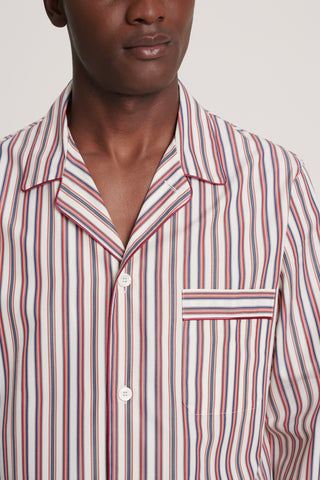 Luxury Two-Ply Cotton Pajama Set – Multicolor Stripe