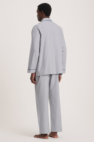 Premium Cotton Flannel Pajama Set - Quiet Gray