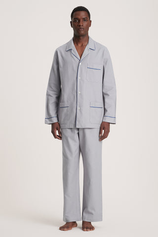 Premium Cotton Flannel Pajama Set - Quiet Gray