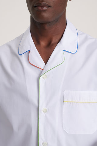 Rainbow Cotton Pajama Set - Pure White