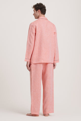 Pure Linen Pajama Set - Tangerine