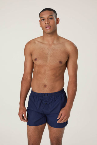 Cotton Boxers - Midnight Blue