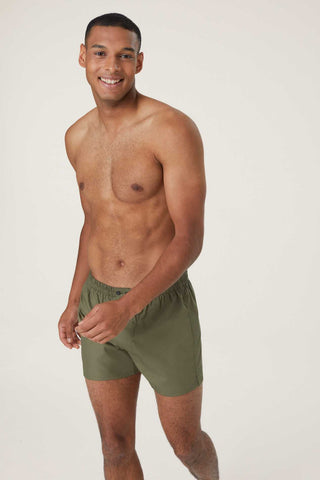 Cotton Boxers - Olive Green