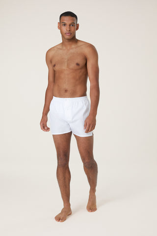 Cotton Boxers - Pure White